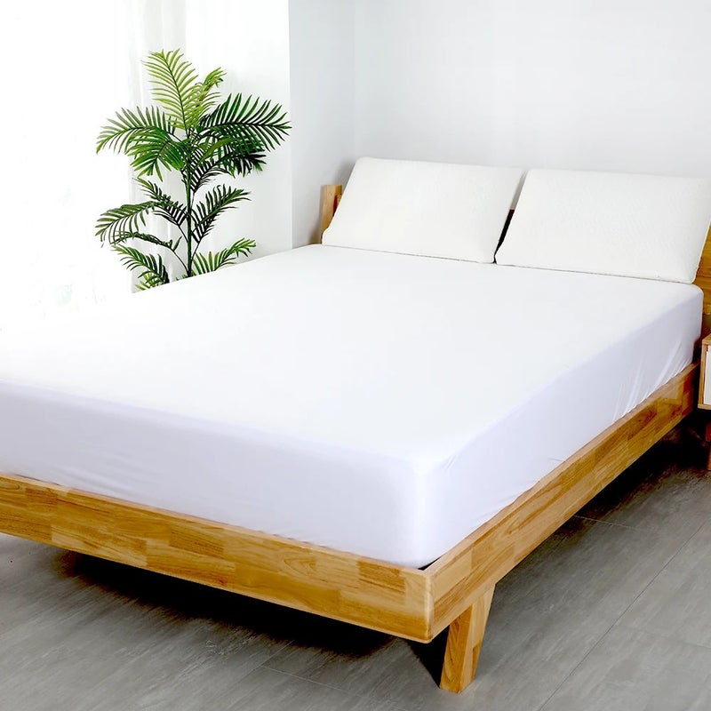 Bluejw Premium Breathable Cooling Bamboo 3D Air Fabric 100% Waterproof Mattress Protector - Image 1